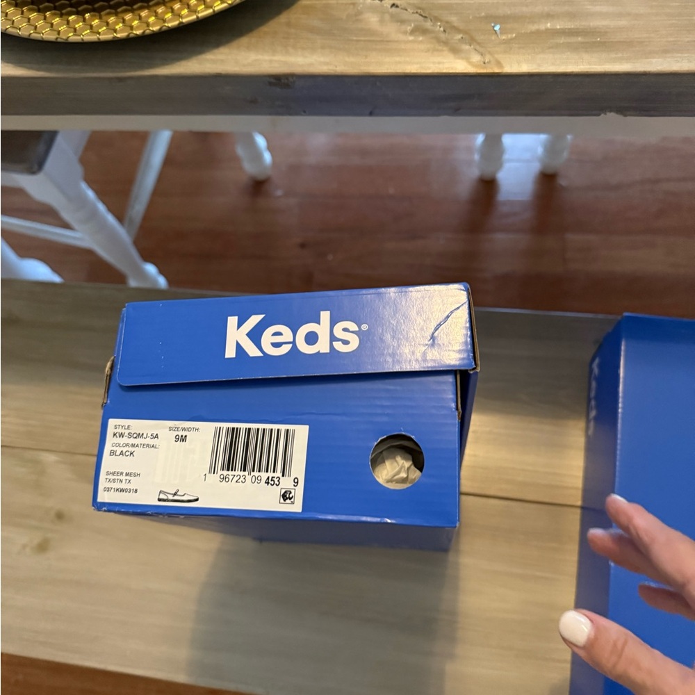Keds Women's Black Flats with Stud Accents - Picture 2 of 2